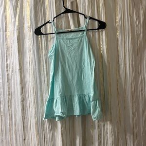 Light teal kids tank top